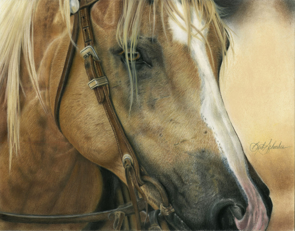 ALL BUSINESS pastel painting by Barb Schacher